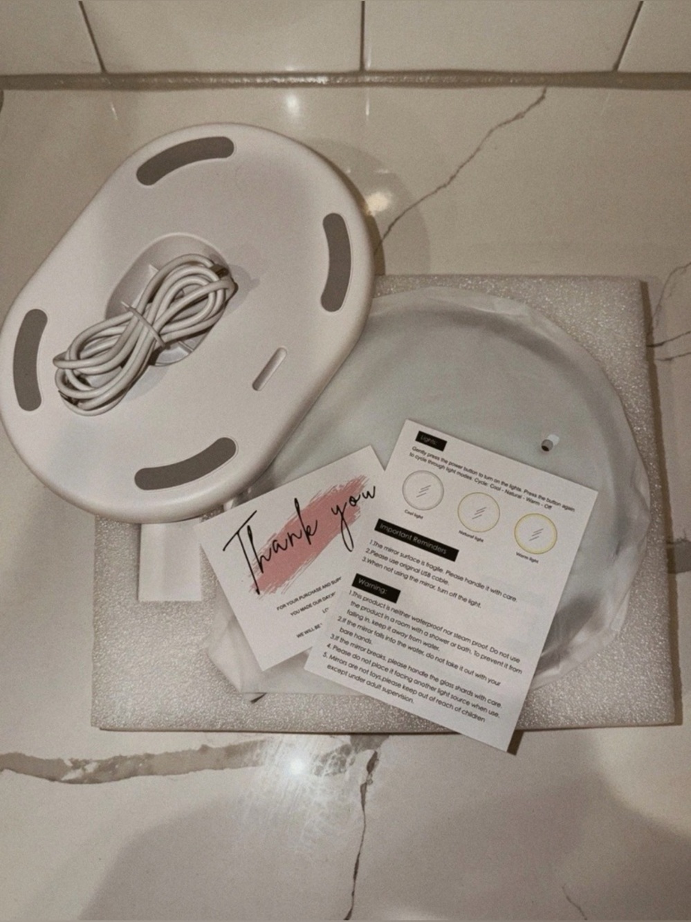 5/$25 ✨LED Lighted Vanity Mirror - White - Picture 3 of 3